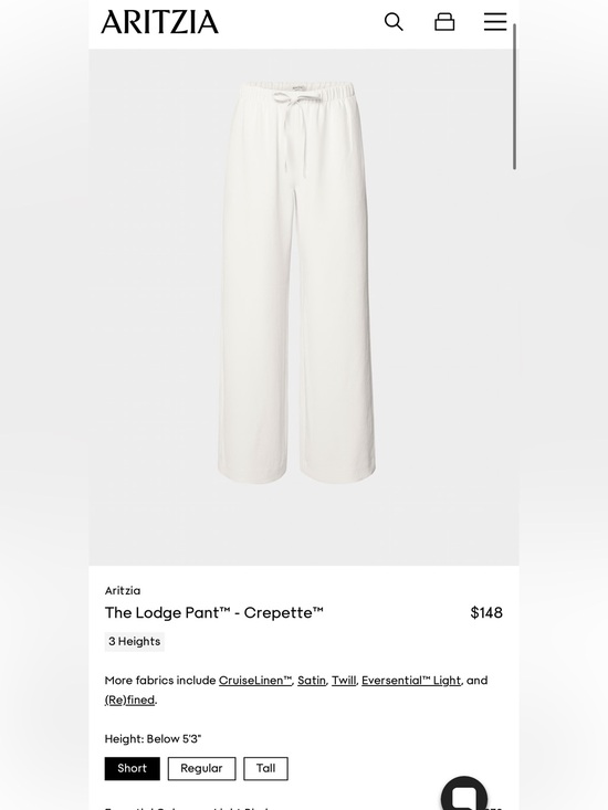 Aritzia Pants - Aritzia White Wide-Leg Lodge Pant – Crepeette™
